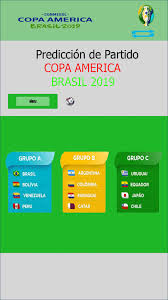 Autoridades argentinas definen protocolos para el ingreso al país, concentraciones, entrenamientos y traslados de las selecciones participantes. Prediccion Partido Copa America 2020 For Android Apk Download