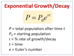 What is the equation for exponential growth? Exponential Function Applications Examples Solutions Lessons Worksheets Activities