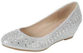 Forever Womens Low Wedge Heel Closed Toe Wedding Party Dress Sandals Shoes Womens Shoes Wedges Silver Shoes Low Heel Wedge Wedding Shoes