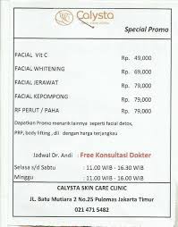 Oh ya ini produk yang aku beli dari calysta skin care Calysta Skin Care Clinic Pulomas Beitrage Facebook