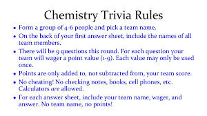 Ask questions and get answers from people sharing their experience with treatment. Chemistry Trivia Monday Ppt Download