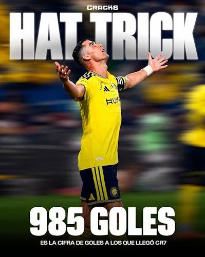 🐐 ¡CRISTIANO RONALDO ESTÁ A 15 GOLES DE LOS 1000! Al-Nassr venció 5-3 a Al-Kholood en la liga de Arabia Saudita, con un triplete de Cristiano Ronaldo, que marcó a los minutos