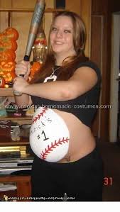 Throw on an orange dress, add a felt face and wear a green beret to look like a stem. Coolest Homemade Pregnant Womens Costume Ideas