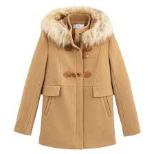 We offer fashion and quality at the best price in a more sustainable way. Hooded Duffle Coat With Faux Fur Trim And Pockets La Redoute Collections La Redoute