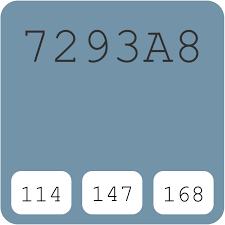 The ral colors in this chart have been matched as closely as possible. Tollens Bleu Orage 7293a8 Hex Farbcode Schemas Farben Farbpaletten Passende Lackfarben