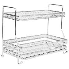 Check spelling or type a new query. Cari Chrome Laser Cut Wire 2 Tier Rectangular Mirrored Vanity Tray At Home
