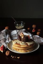 Brie And Fig Pancakes With Walnuts And Mustard Sauce Food Walnuts Eat