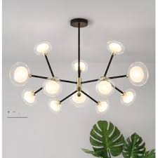 Jhx Led Drop Light Moodern Ceiling Lamp Glass Chandelier Livingroom Pendant Lighting