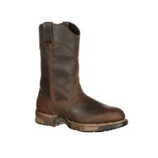 Rocky Men S Aztec Waterproof 11 Inch Wellington Work Boots Soft Toe Brown 8 W Fq0005639 In 2020 Boots Georgia Boots Steel Toe Work Boots