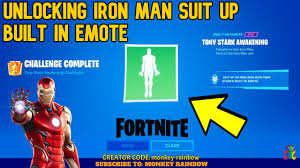 New *iron man* update in fortnite! How To Unlock Iron Man Suit Up Built In Emote Fortnite Iron Man Awakening Challenges Updated Youtube