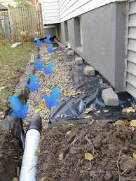 Foundation French Drain Water Collection Drainage For Rainwater Causing Leaking Foundation Wall French Drain Drainage Solutions Yard Drainage