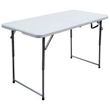 4 Folding Banquet Table Off White Plastic Dev Group In 2020 Folding Table Simple Storage Table