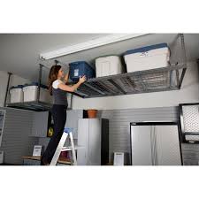Newage Products Ceiling Storage Rack 4 X 8 Gray Sam S Club Home Overhead Garage Storage Garage Organization