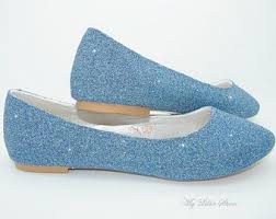 Flats Light Sapphire Blue Glitter Ballet Flat Shoes Comfy Bridal Shoes Bridesmaid Flower Girl Custom Wedding Shoes Wedding Shoes Flats Glitter Ballet Flats