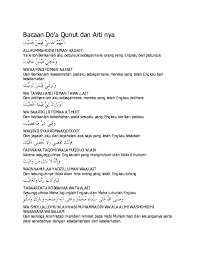Pdf Bacaan Doa Qunut Dan Artinya Angger Wijil Pangestu Academia Edu