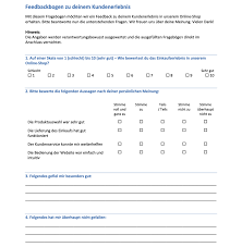 Feedbackbogen vorlage word