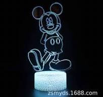 Disney Mickey & Minnie 3D Lamp Anime Figure Ornaments Figure Desk Lamp LED Night Light Mickey Mouse Desktop Decor Toys Hottoys - AliExpress 26