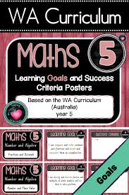 Wa Maths Year 5 Learning Goals Posters Success Criteria Editable Learning Goals Success Criteria Math