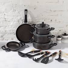 Falez 7 parça granit güveç seti grey line gln 3001. Karaca Biogranit Blackgold 13 Parca Granit Tencere Seti Karaca