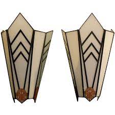 Art Deco Theater Sconces Cubist And Unique Art Deco Lamps Art Deco Lighting Art Deco Wall Sconce