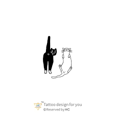 Which is why black and white photography perfectly suits. Black Cat White Cat Tattoo Stickers Dark Cat Waterproof Lasting Small Fresh And Simple Men And