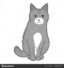 Cute Simple Full Body Illustration Cat Stock Vector by ©jijipon@hotmail.co.jp  467585354