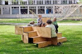 Wooden Stair Public Furniture By Sebastian Marbacher Wooden Stairs Furniture Design Modern Public Space Design