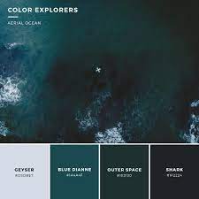 Deep Teal Ocean Colorpalette Color Colorexplorers Ocean Drone Ocean Color Palette Teal Color Palette Color Palette Design