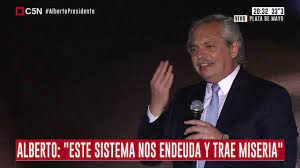El técnico de millonarios se refirió a los sucedido en el juego de ida de los cuartos de final. El Presidente Alberto Fernandez Habla En Plaza De Mayo Youtube
