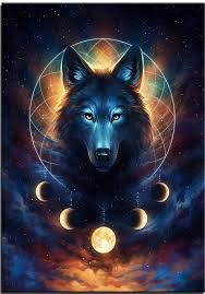 Wolf Dream Catcher 27 00 In 2020 Fantasy Wolf Wolf Wallpaper Wolf Painting
