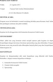 Menyantuni anak yatim pun tidak terlepas dari keutamaan untuk memberikan dan memperhatikan. Proposal Buka Puasa Bersama Anak Yatim Pdf Free Download