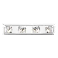 Bathroom vanity lights are ideal to place above or beside your mirror. Golden Lighting Krysta 4 Light Led Vanity Light With Crystal Glass Chrome Rona