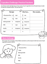 Worksheets Baking With Fractions Fifth Grade Math Teaching Math Education Math