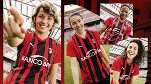 The new rossoneri jersey will feature irregular poles, with one thick in the center and the others tapering as they move sideways representing the rapid acceleration of the city's culture as milan reinvents itself. What To Wear Now Ac Milan 2021 22 Home Kit Verge Magazine