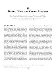 Pdf Butter Ghee And Cream Products