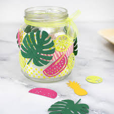Upcycling Tropisches Windlicht Mit Monstera Blattern Und Fruchten Kreativliebe Rezept Windlichter Basteln Sommer Basteln Selber Basteln