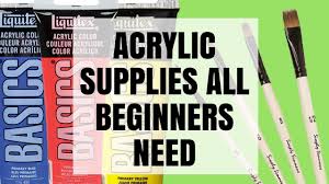 Get tips on how to choose the best materials and whether you plan to take a drawing class or learn on your own, this item should be the first on your list. Acrylic Painting Supplies List For Beginners Best Brushes Canvas Paint Youtube