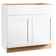 Hampton bay shaker kitchen cabinets. Hampton Bay Shaker Assembled 36x34 5x24 In Base Kitchen Cabinet With Ball Bearing Drawer Glides In Satin White Kb36 Ssw Bath The Furniture Quality Finish On The Hampton Bay Ba