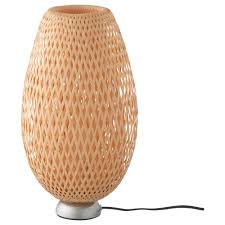 Boja Table Lamp With Led Bulb Nickel Plated Bamboo Ikea Lamp Ikea Lamp Led Bulb