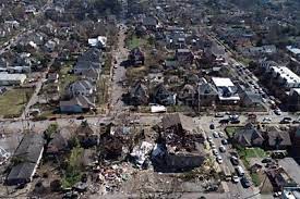 Tornado rips through western suburbs, damaging more than a hundred homes and injuring several people, including woman in critical condition the tornado appeared to start in naperville, then cut a destructive path through woodridge, darien and downers grove. Aerial Footage Shows Nashville Tornado Damage Bbc News