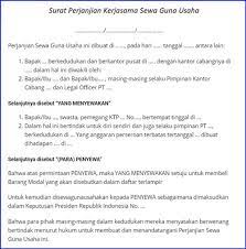 Contoh surat perjanjian kerjasama investasi modal usaha ini digunakan sebagai keterangan dan pengikat dua belah pihak yang melakukan kerjasama. Contoh Surat Perjanjian Kerjasama Bisnis 34 Poin Lengkap