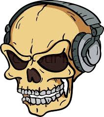 Find great deals on ebay for skeleton headphones. Vector Skull In Headphones Stock Vector Colourbox