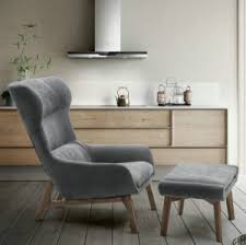 Chair and ottoman comprised of molded wood shells filled with removable cushions. China Grey Color Wooden Furniture Living Room Lounge Chairs With Ottoman Lt 01 China Chair Ottoman