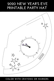 Free Printable 2020 New Year S Eve Party Hats Merriment Design Diy New Years Party New Year S Eve Hats Party Hat Template