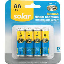 The voltage will be 3.7v instead here is a related question: Replacement Solar 1 2 V 800 Mah Aa Nicad Batteries For Our Solar Led Post Cap Lights Tjb Inc Online Store