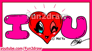 Good friends are there for you during all phases of life. How To Draw I Love You Valentine Heart Bubble Letters Fun2draw Youtube