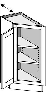 The typical kitchen base cabinet, without a countertop, is 24 inches deep. Base Cabinets Cabinet Joint