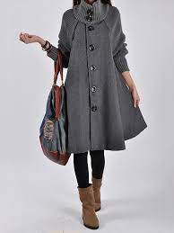 A gray thom browne suit with a japanese scene appliquéd across is juxtaposed with a fujikiya wool kimono styled with a crisp white shirt and red silk tie. Casual A Line High Neck Cape Coat In 2020 Coat Women Fashion Wool Overcoat Cape Coat