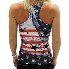 Get shredded laser cut open back tank. Angled American Flag Tank Top Theflagshirt Com Fashion Clothes Country Outfits