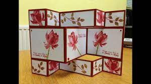 Better than email stampin' up! Cardmaking Video Tutorial Stampin Up Lotus Blossom Trifolded Card By Nigezza Creates Paper Craft Tutorials Tri Fold Cards Card Tutorial